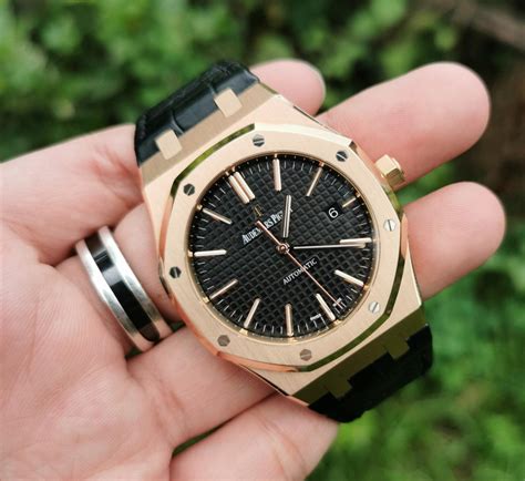 audemars piguet royal oak rose gold leather strap replica|audemars piguet replacement strap.